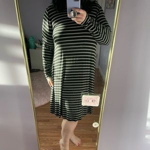 Striped baby doll dress